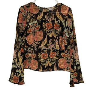Belle Sky Floral Blouse S